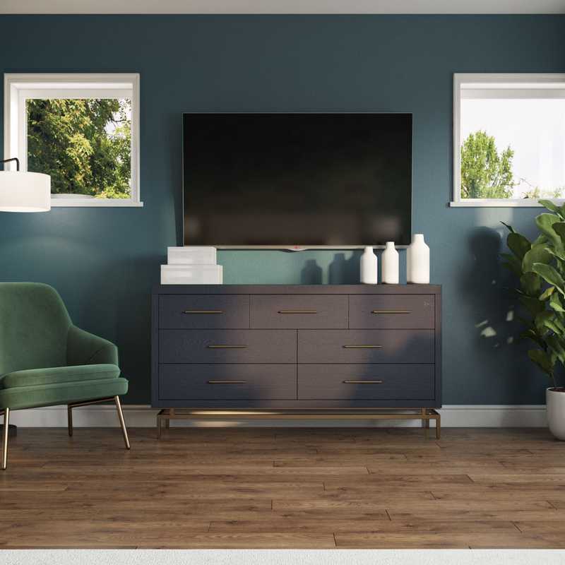 Eclectic, Glam, Transitional Bedroom Design by Havenly Interior Designer Brittany