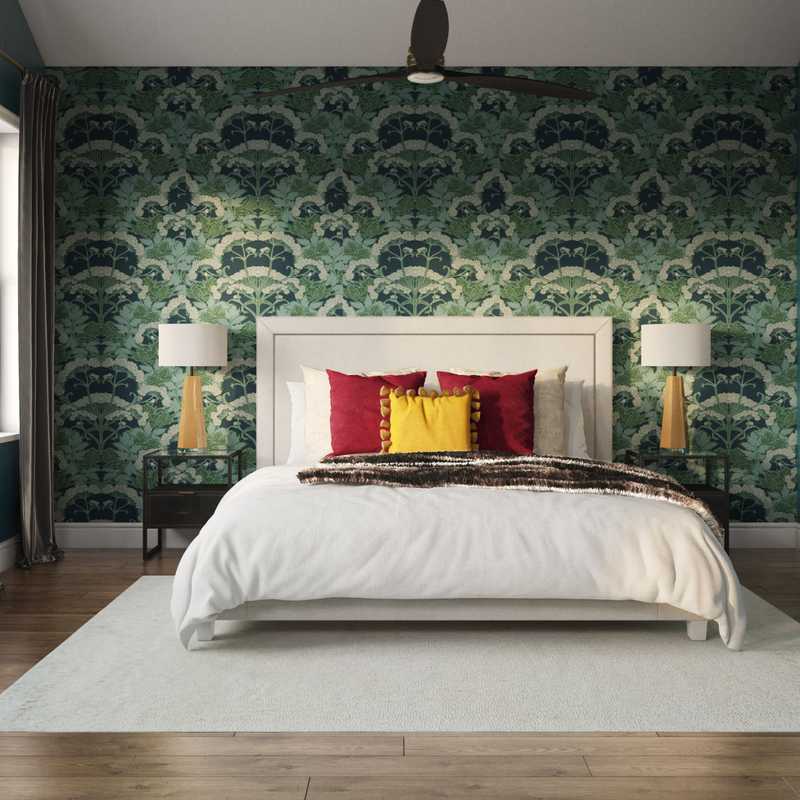 Eclectic, Glam, Transitional Bedroom Design by Havenly Interior Designer Brittany