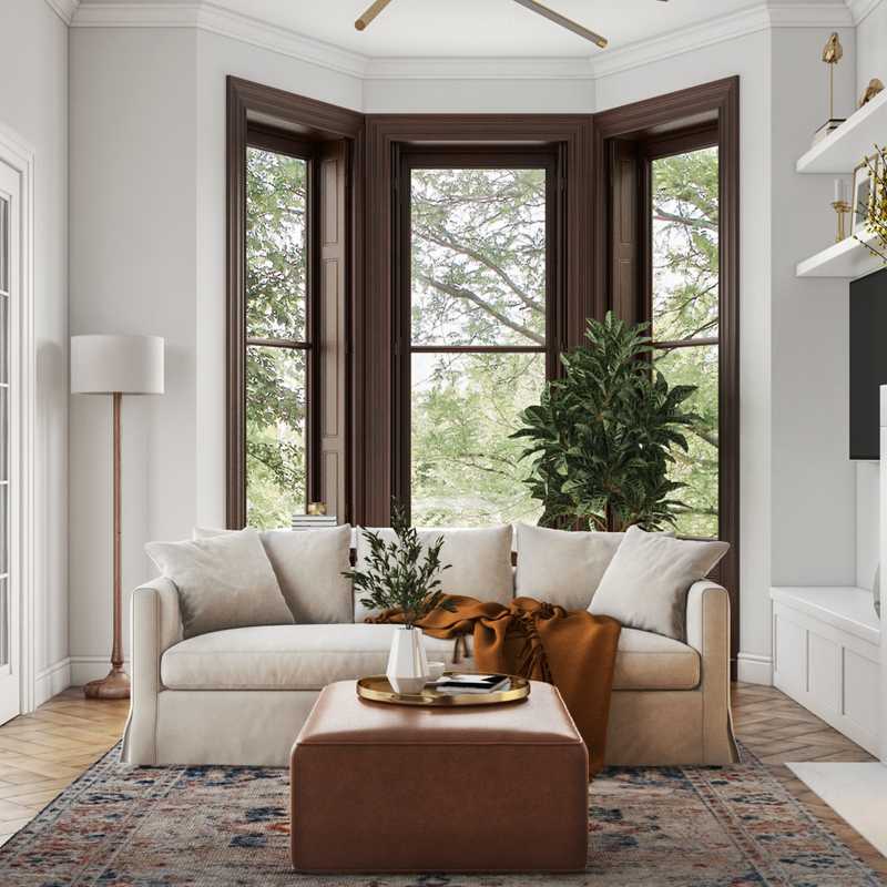 Classic Contemporary Living Room Design by Havenly Interior Designer Xiomara