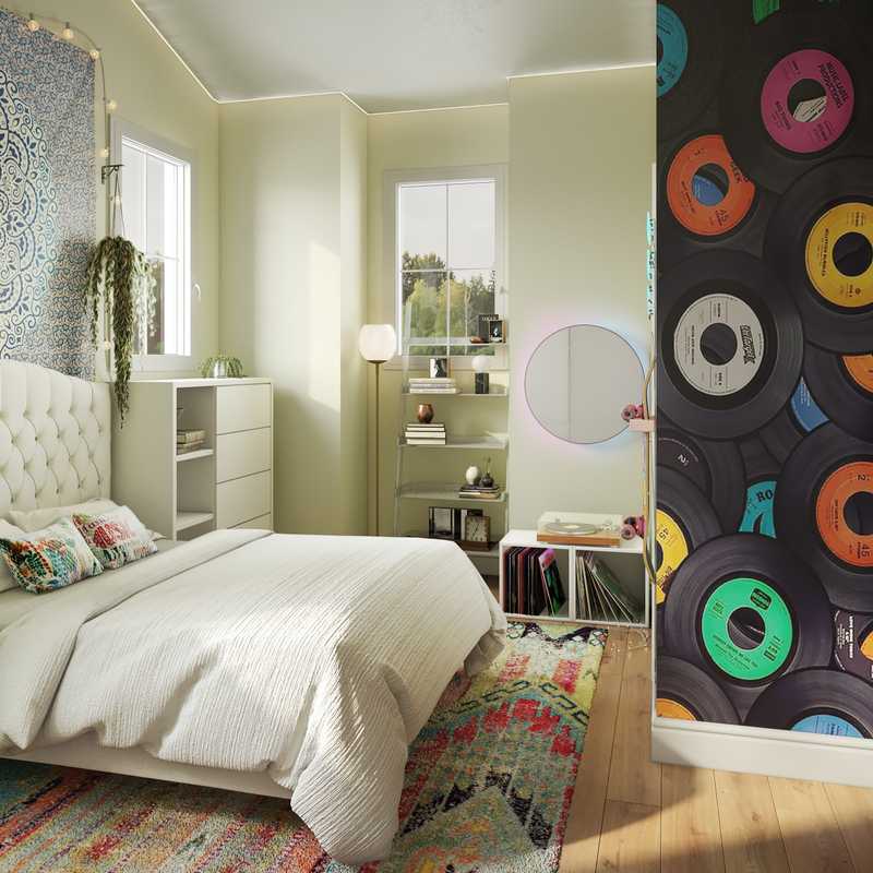 Eclectic, Bohemian, Global Bedroom Design by Havenly Interior Designer Lena