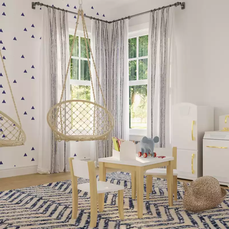 Coastal, Transitional Office Design by Havenly Interior Designer Samantha
