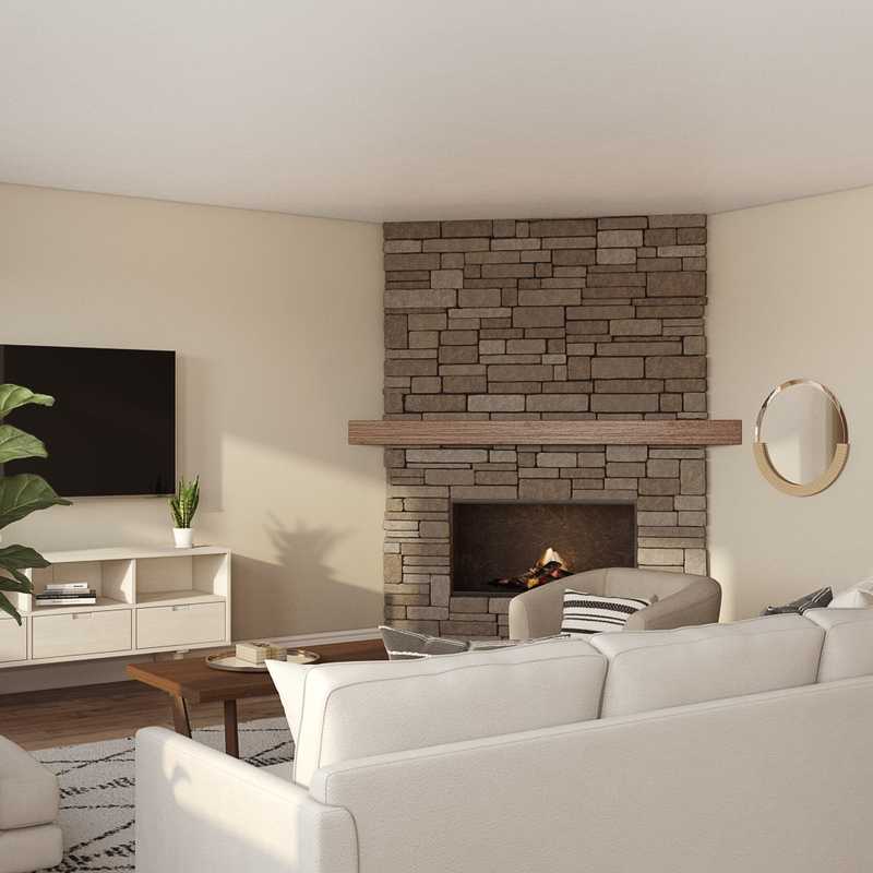 Transitional, Midcentury Modern, Scandinavian Living Room Design by Havenly Interior Designer Francesca