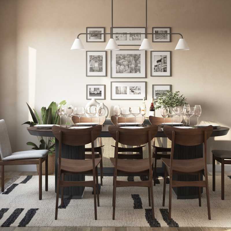 Midcentury Modern, Minimal Dining Room Design by Havenly Interior Designer Ana