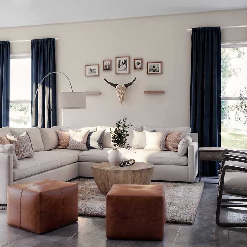 Contemporary, Transitional Living Room Design by Havenly Interior Designer Elizabeth