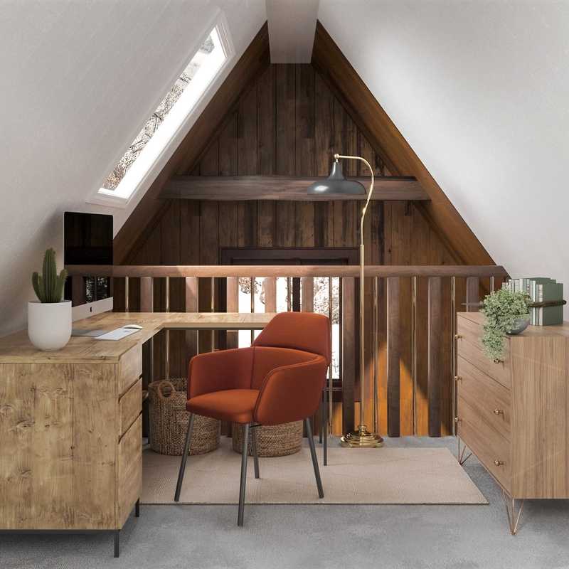Contemporary, Bohemian, Rustic, Southwest Inspired, Midcentury Modern Bedroom Design by Havenly Interior Designer Tara