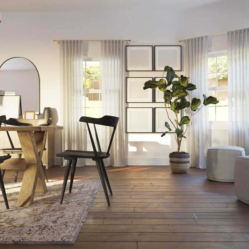 Contemporary, Bohemian, Midcentury Modern, Scandinavian Dining Room Design by Havenly Interior Designer Tessa