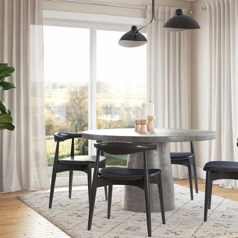Modern, Minimal, Scandinavian Dining Room Design by Havenly Interior Designer Julia