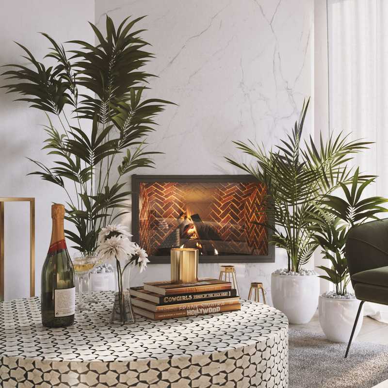 Contemporary, Glam Living Room Design by Havenly Interior Designer Megan