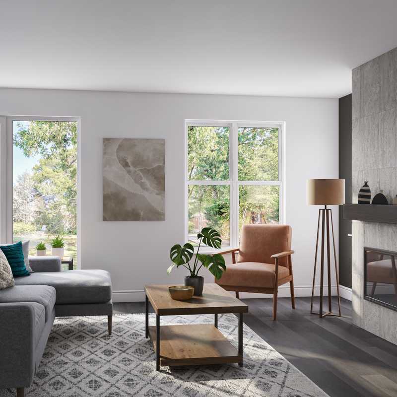 Midcentury Modern, Scandinavian Living Room Design by Havenly Interior Designer Priscila