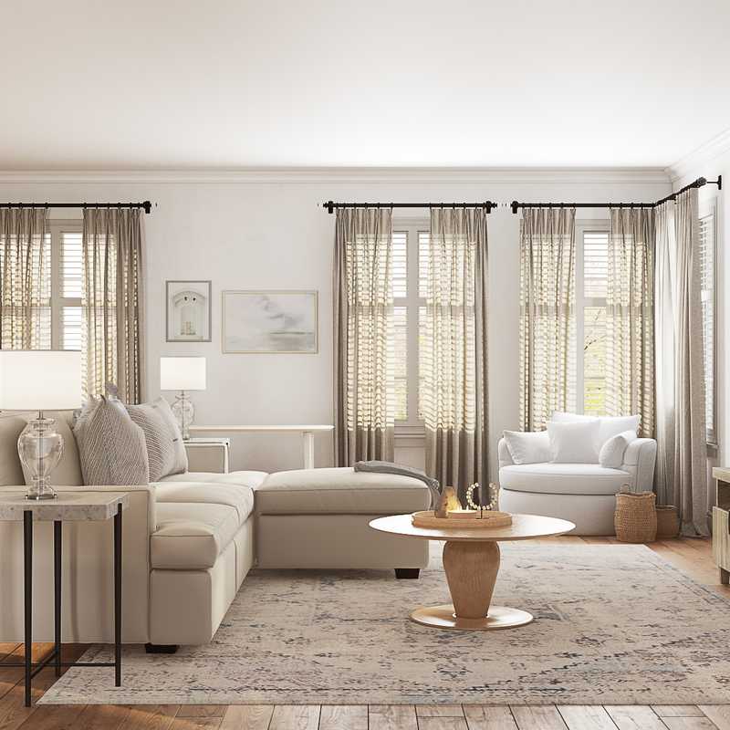 Classic, Coastal Living Room Design by Havenly Interior Designer Kristina