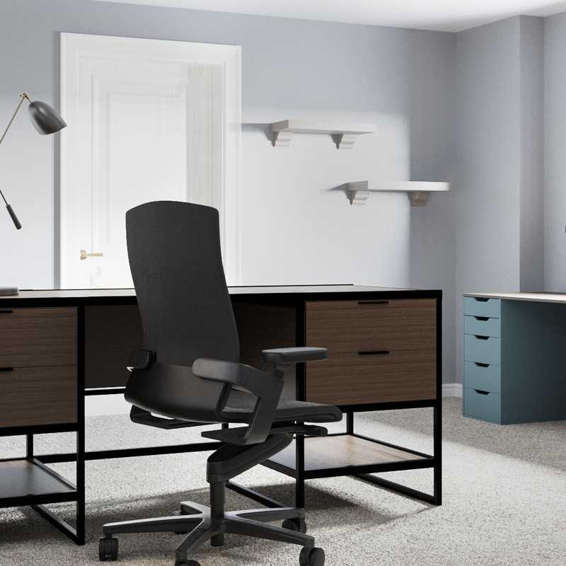 Modern, Industrial Office Design by Havenly Interior Designer Alycia