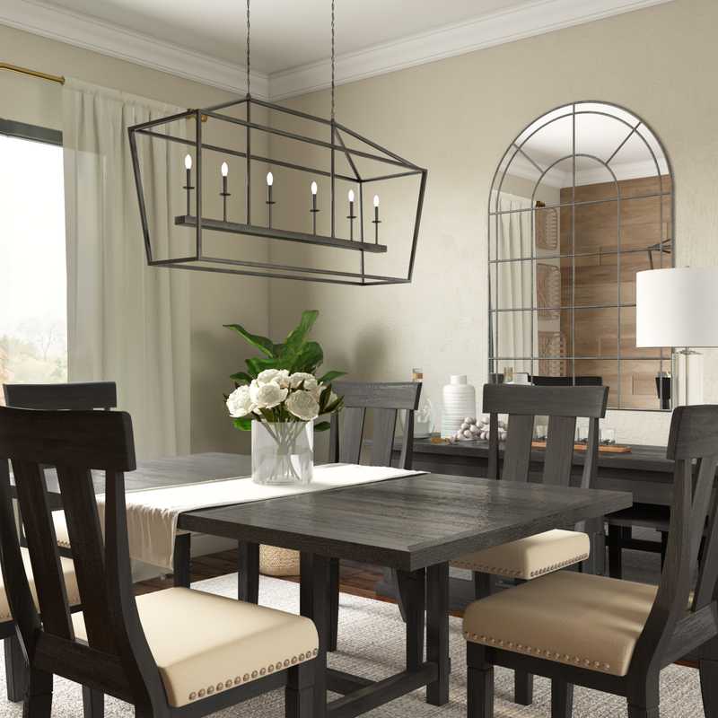 Traditional, Farmhouse, Rustic Dining Room Design by Havenly Interior Designer Amelia