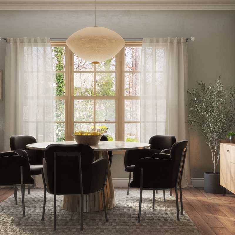 Contemporary, Modern, Classic Contemporary Dining Room Design by Havenly Interior Designer Adan