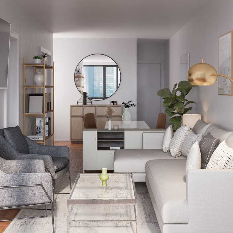 Contemporary, Coastal Living Room Design by Havenly Interior Designer Ingrid