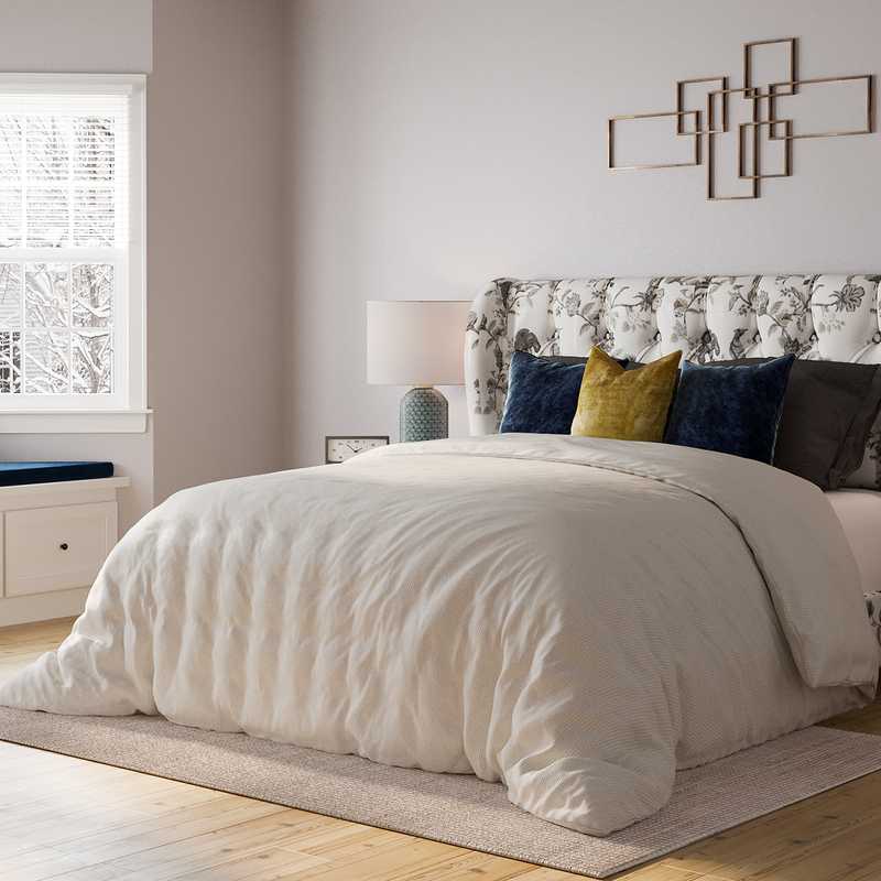 Modern, Glam, Transitional Bedroom Design by Havenly Interior Designer Bibi