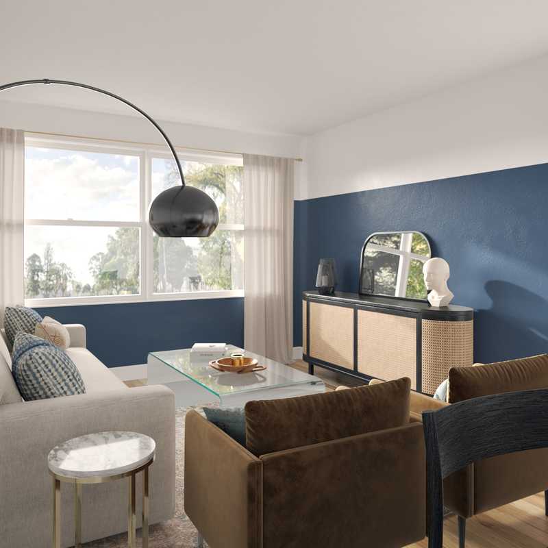 Eclectic, Transitional Living Room Design by Havenly Interior Designer Abbi