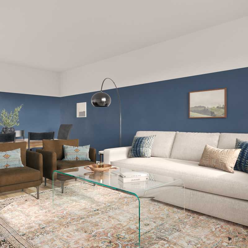 Eclectic, Transitional Living Room Design by Havenly Interior Designer Abbi