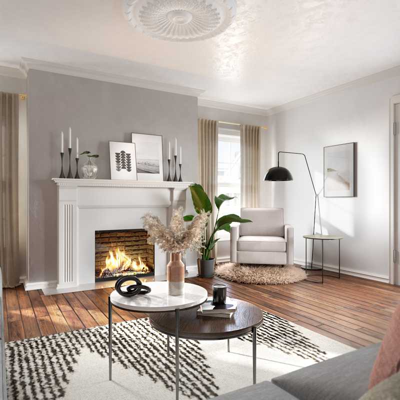 Midcentury Modern Living Room Design by Havenly Interior Designer Paola