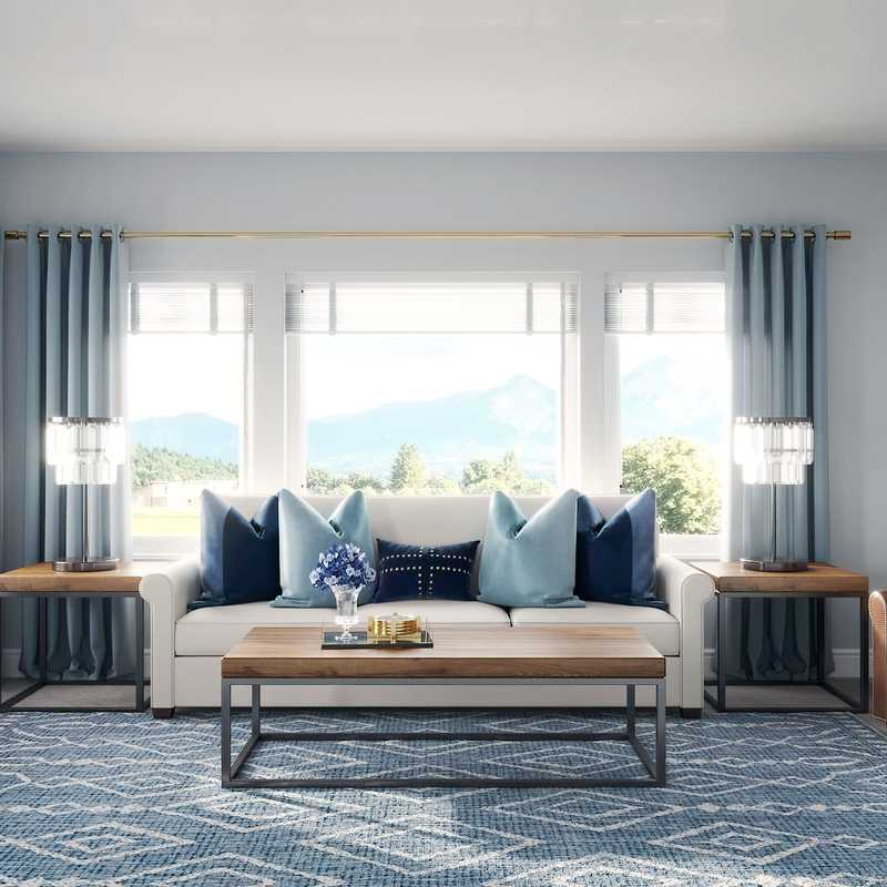Contemporary, Modern, Glam, Traditional Living Room Design by Havenly Interior Designer Ilona