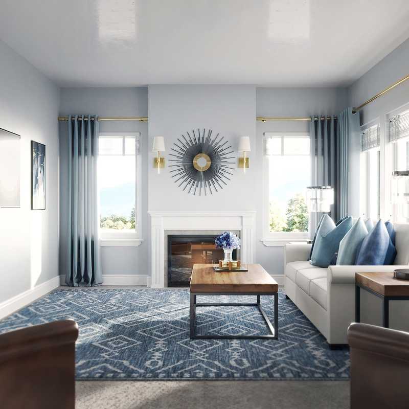 Contemporary, Modern, Glam, Traditional Living Room Design by Havenly Interior Designer Ilona