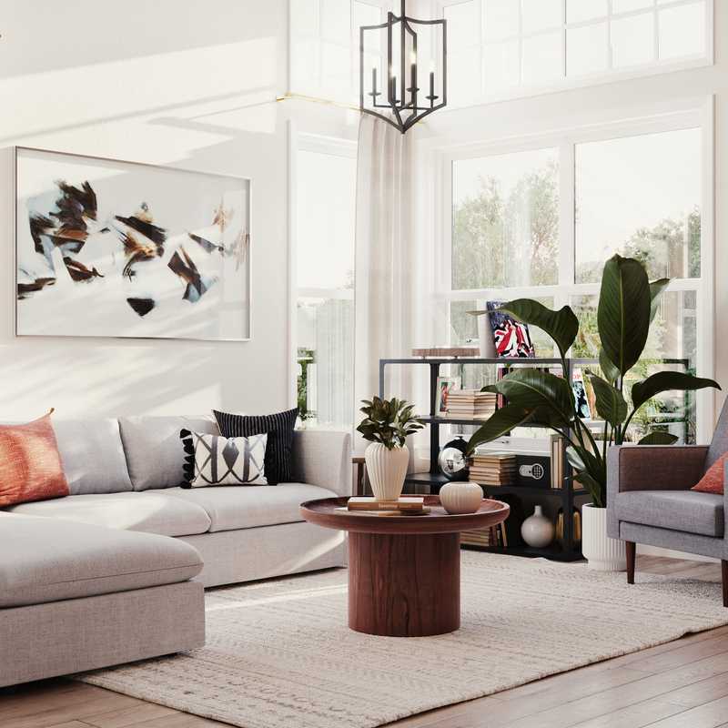 Midcentury Modern, Scandinavian Living Room Design by Havenly Interior Designer Abril