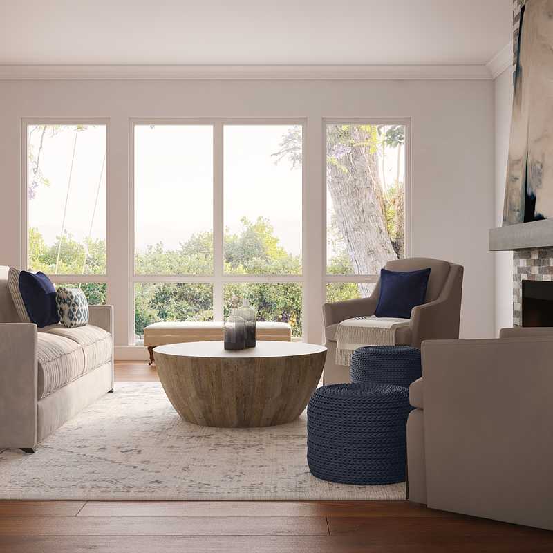 Classic, Farmhouse, Transitional Living Room Design by Havenly Interior Designer Sarah