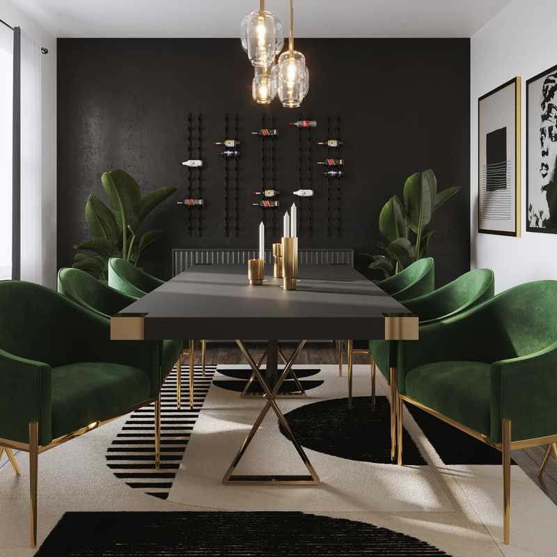 Glam Dining Room Design by Havenly Interior Designer Denise