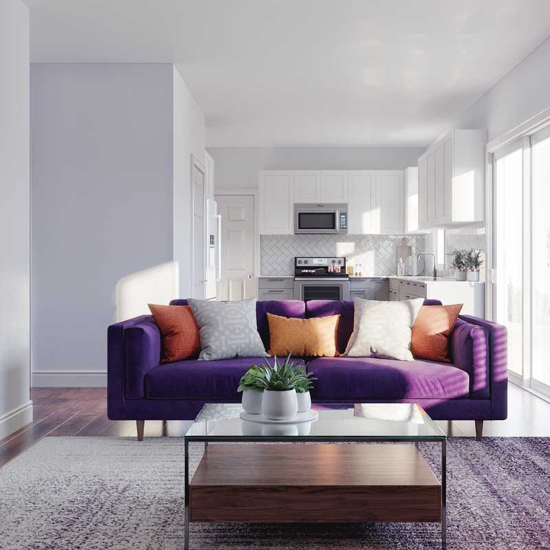 Contemporary, Modern, Eclectic, Preppy Living Room Design by Havenly Interior Designer Stephanie