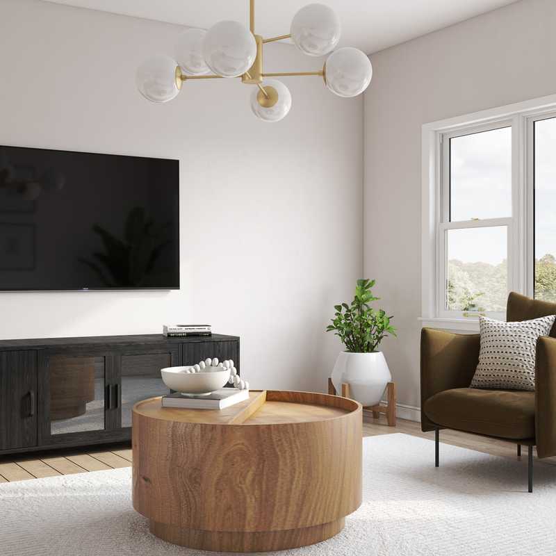Modern, Industrial, Midcentury Modern Living Room Design by Havenly Interior Designer Daniela