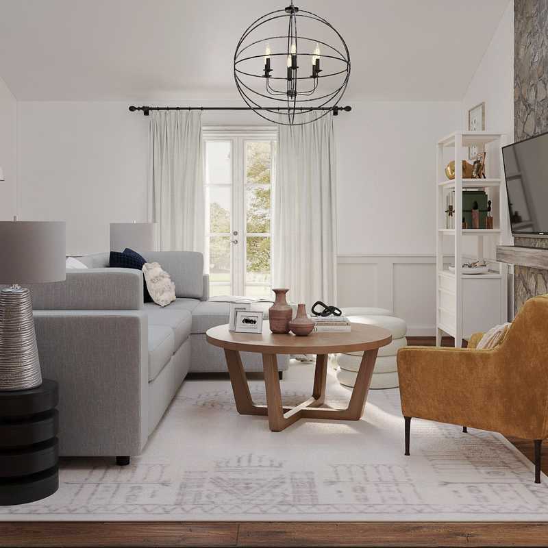 Contemporary, Scandinavian Living Room Design by Havenly Interior Designer Maria