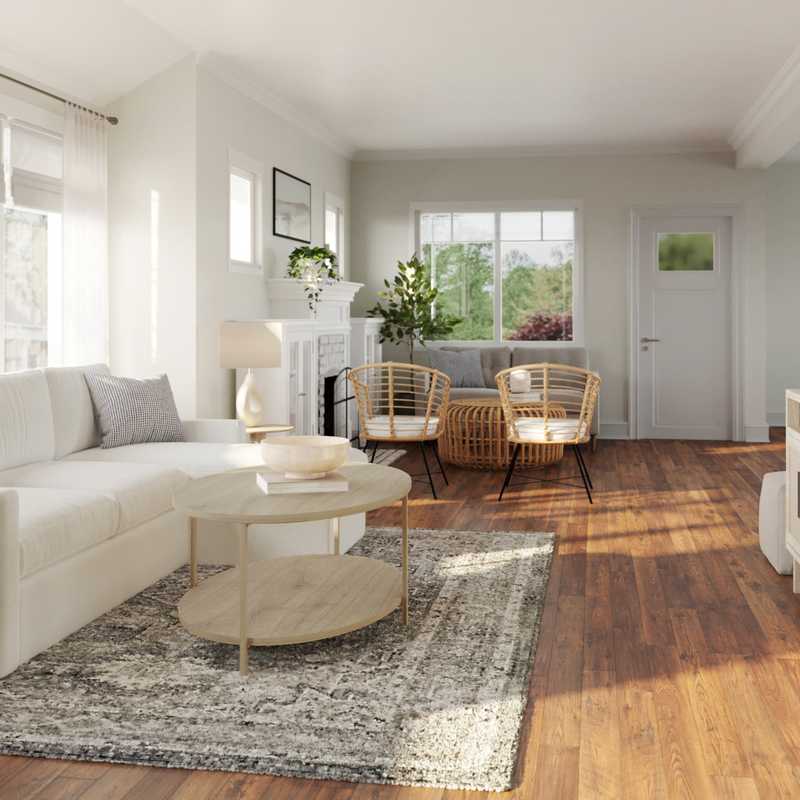 Coastal, Scandinavian Living Room Design by Havenly Interior Designer Daniela