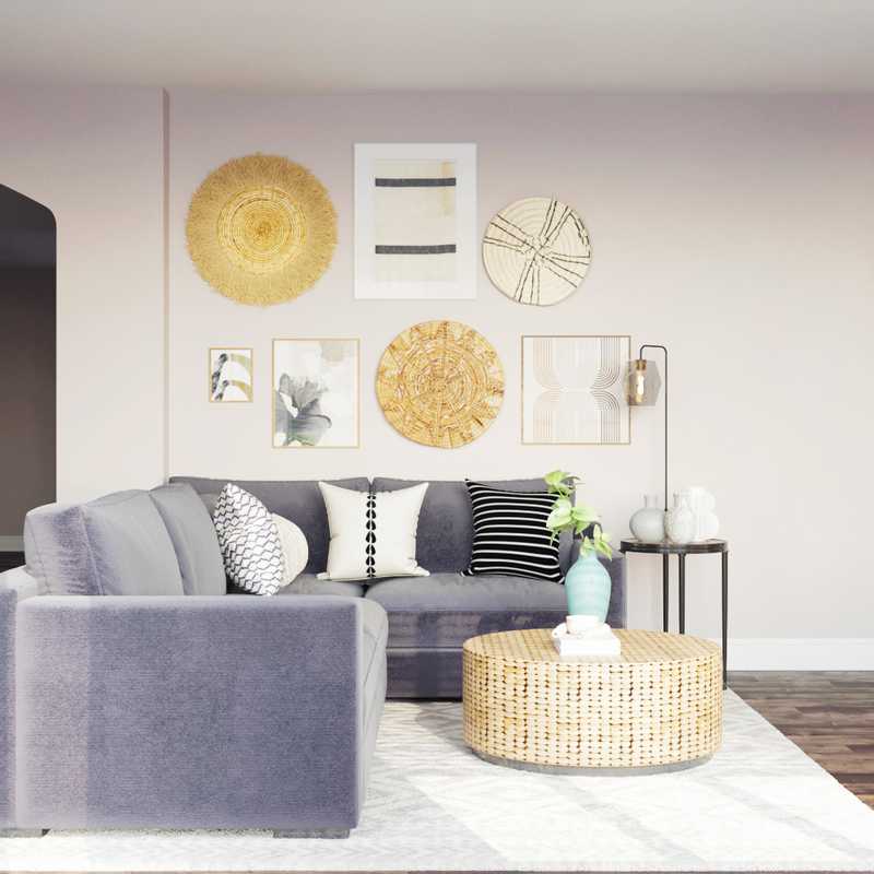 Bohemian Living Room Design by Havenly Interior Designer Myrlene