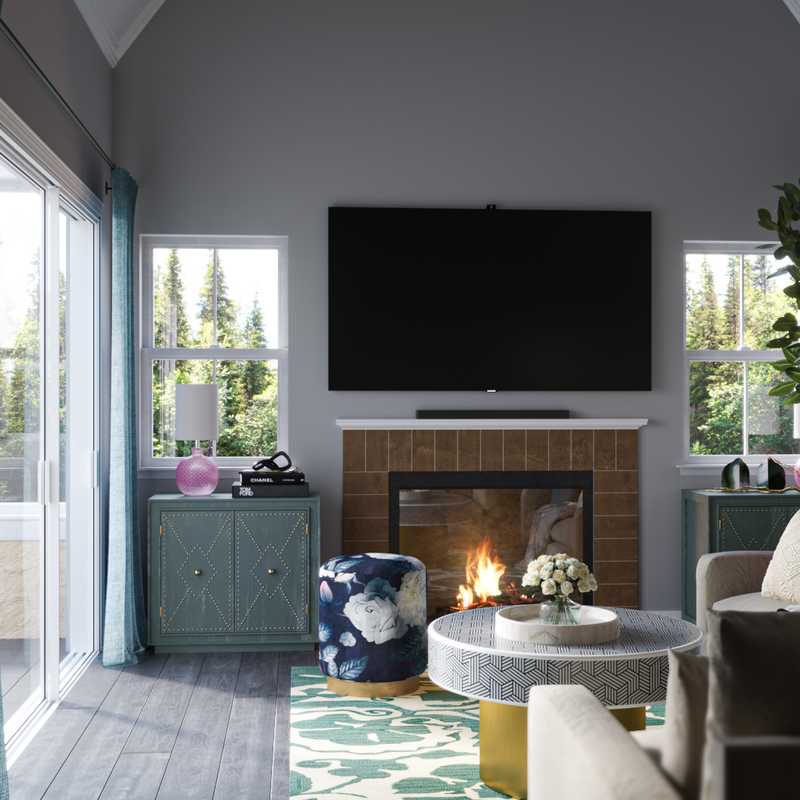 Classic, Glam Living Room Design by Havenly Interior Designer Sara