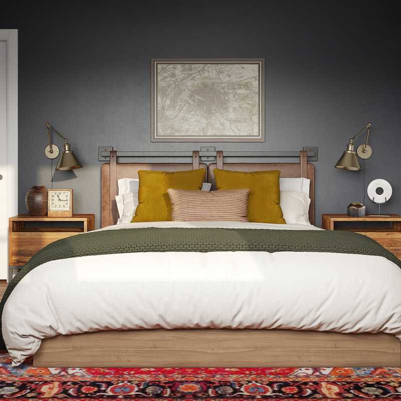 Modern, Bohemian, Industrial, Rustic, Global, Midcentury Modern, Scandinavian Bedroom Design by Havenly Interior Designer Brit