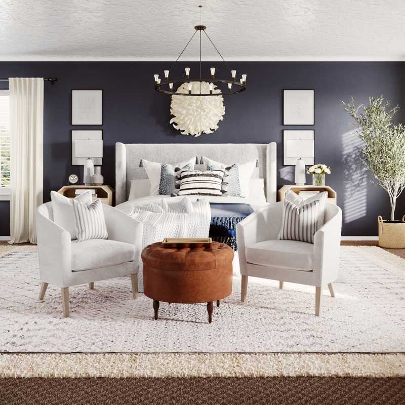 Modern, Coastal, Farmhouse, Preppy Bedroom Design by Havenly Interior Designer Amanda