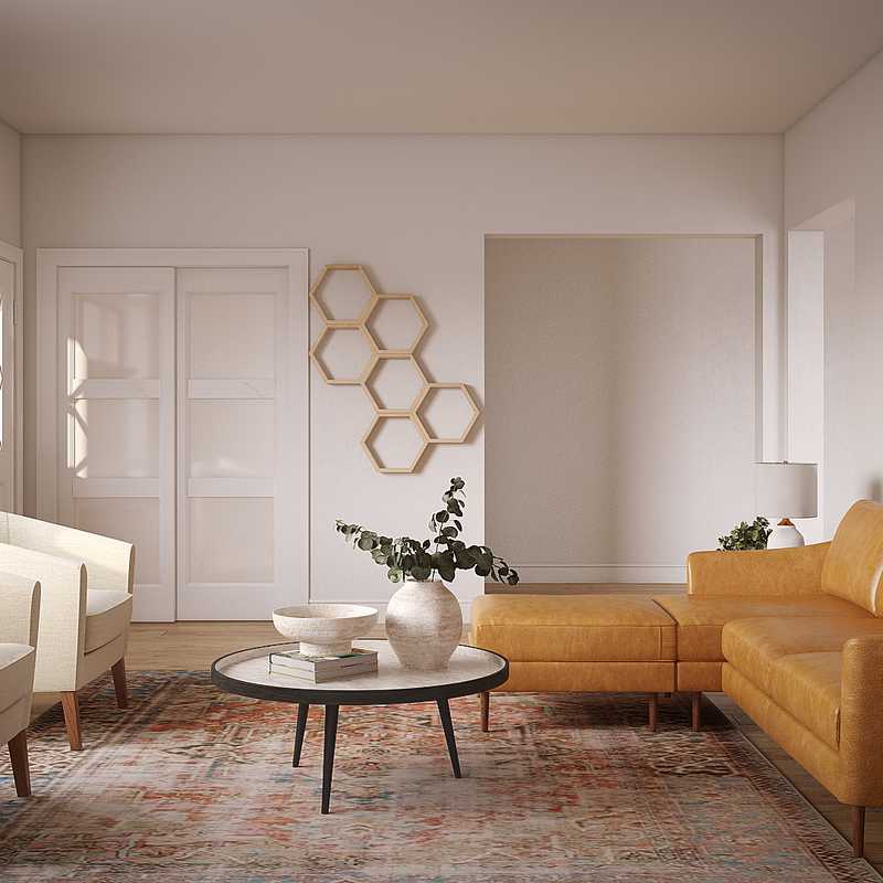 Midcentury Modern Living Room Design by Havenly Interior Designer Kayla