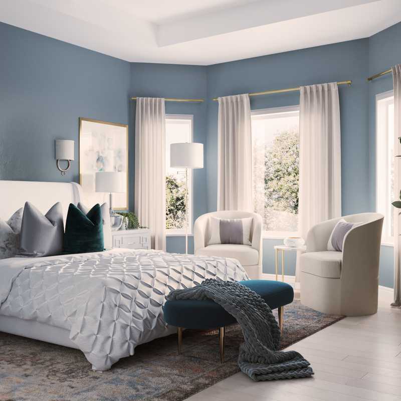 Glam, Transitional Bedroom Design by Havenly Interior Designer Sophia