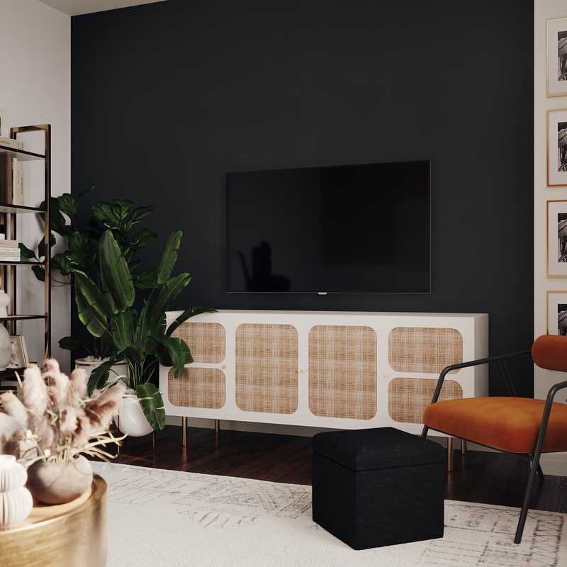 Contemporary, Eclectic, Bohemian Living Room Design by Havenly Interior Designer Ghianella