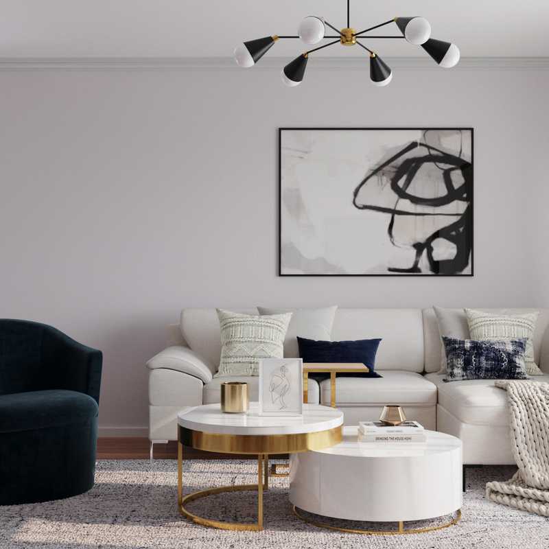 Modern, Scandinavian Living Room Design by Havenly Interior Designer Veronica