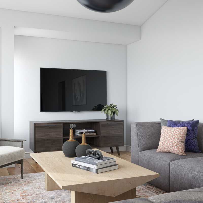 Contemporary Living Room Design by Havenly Interior Designer Sawyer