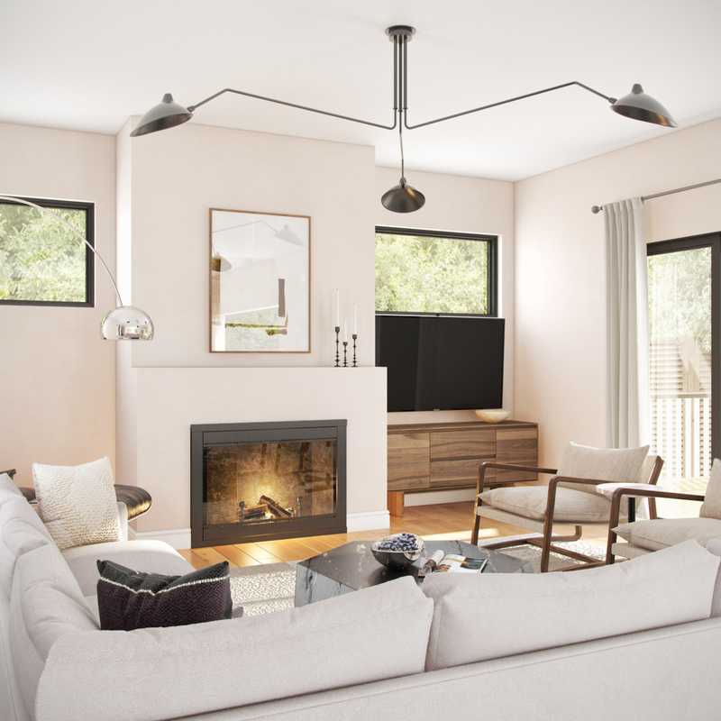 Midcentury Modern, Minimal, Scandinavian Living Room Design by Havenly Interior Designer Karie