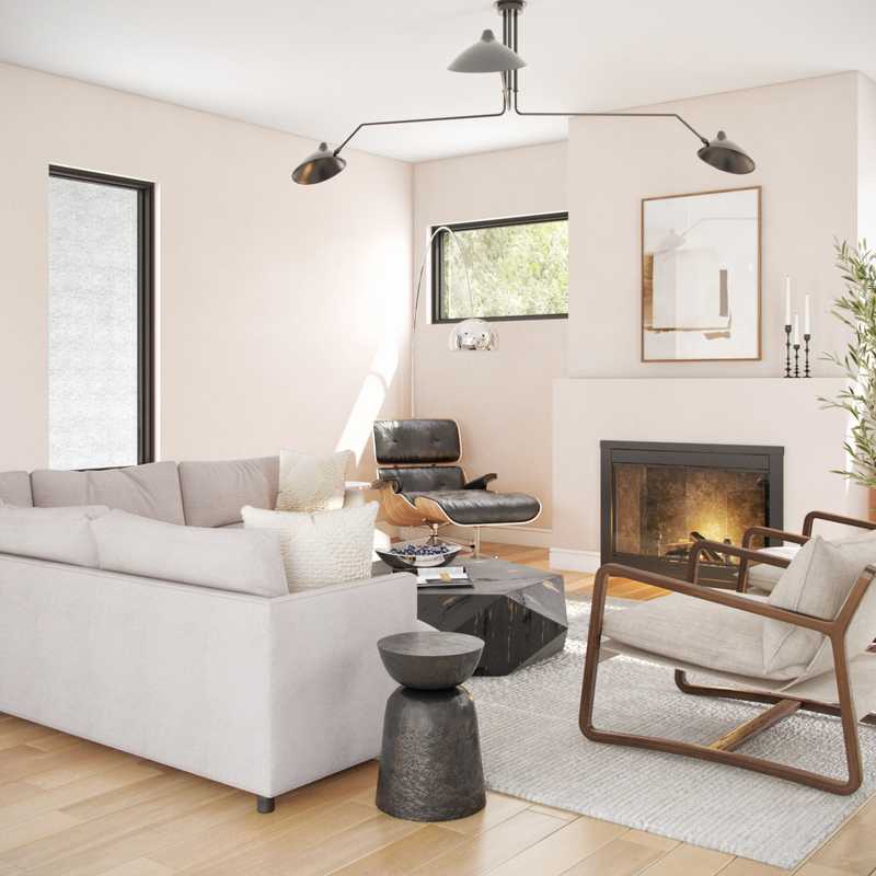 Midcentury Modern, Minimal, Scandinavian Living Room Design by Havenly Interior Designer Karie