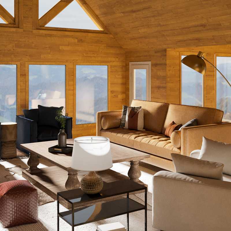 Rustic Living Room Design by Havenly Interior Designer Helene