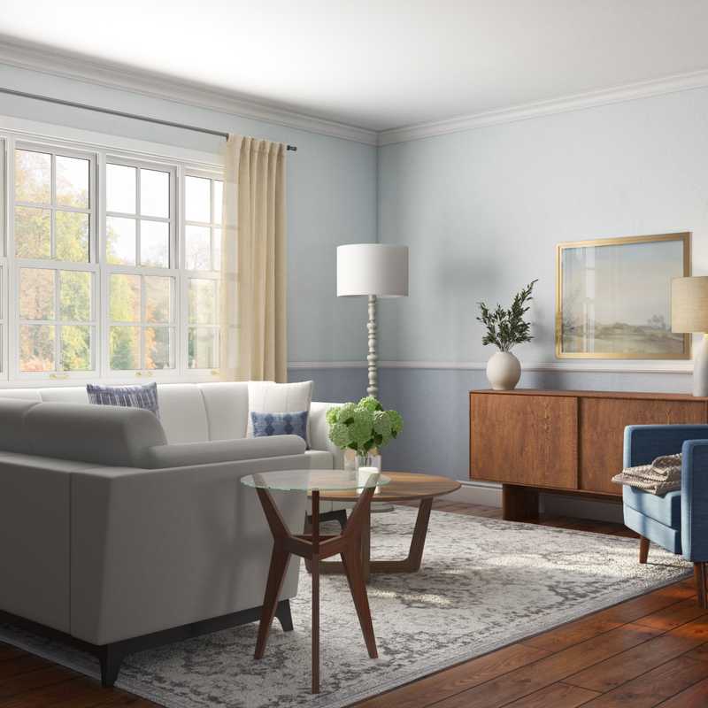 Modern, Classic, Farmhouse Living Room Design by Havenly Interior Designer Alexis