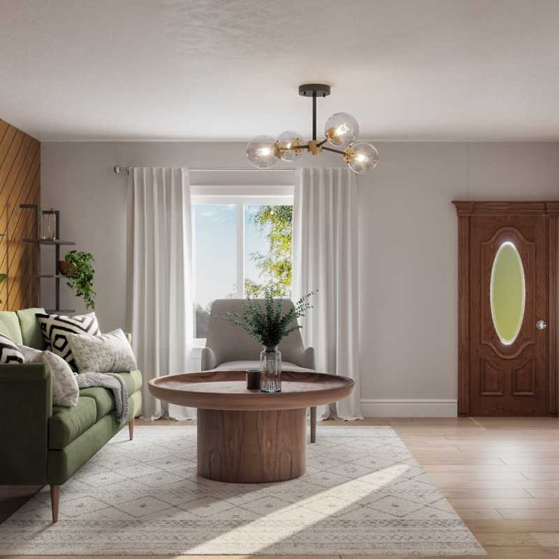 Midcentury Modern Living Room Design by Havenly Interior Designer Kylie