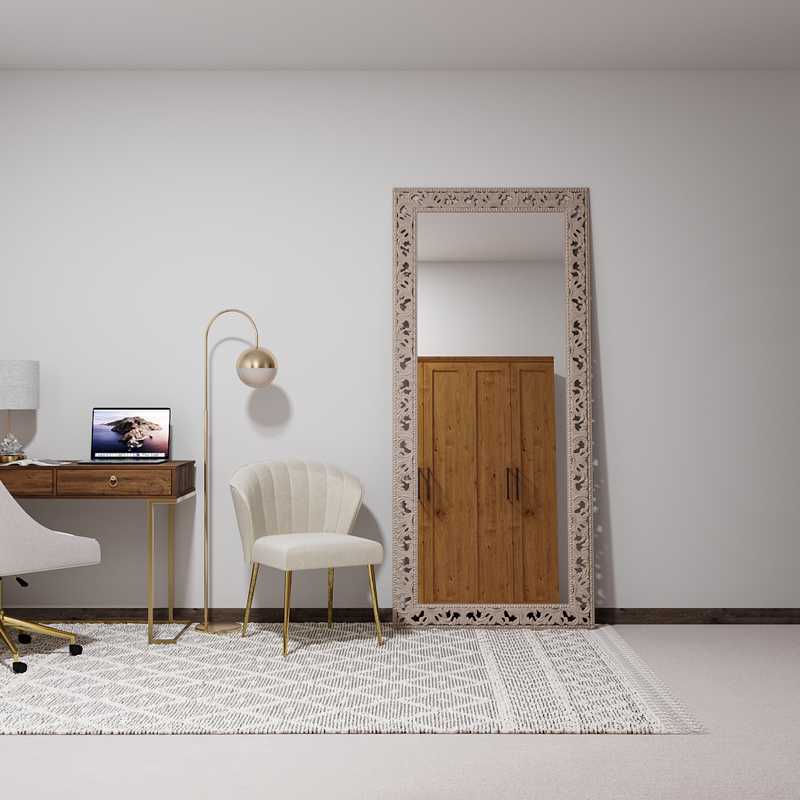 Modern, Glam Office Design by Havenly Interior Designer Nayely