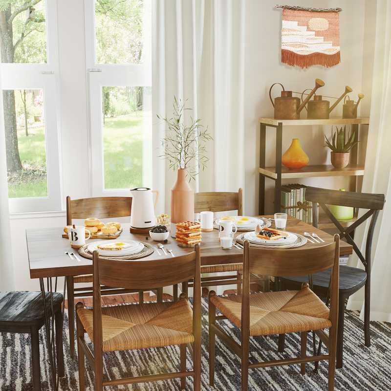 Eclectic, Bohemian, Traditional Dining Room Design by Havenly Interior Designer David