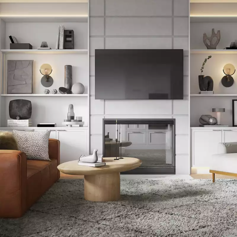 Contemporary, Modern Living Room Design by Havenly Interior Designer Elle