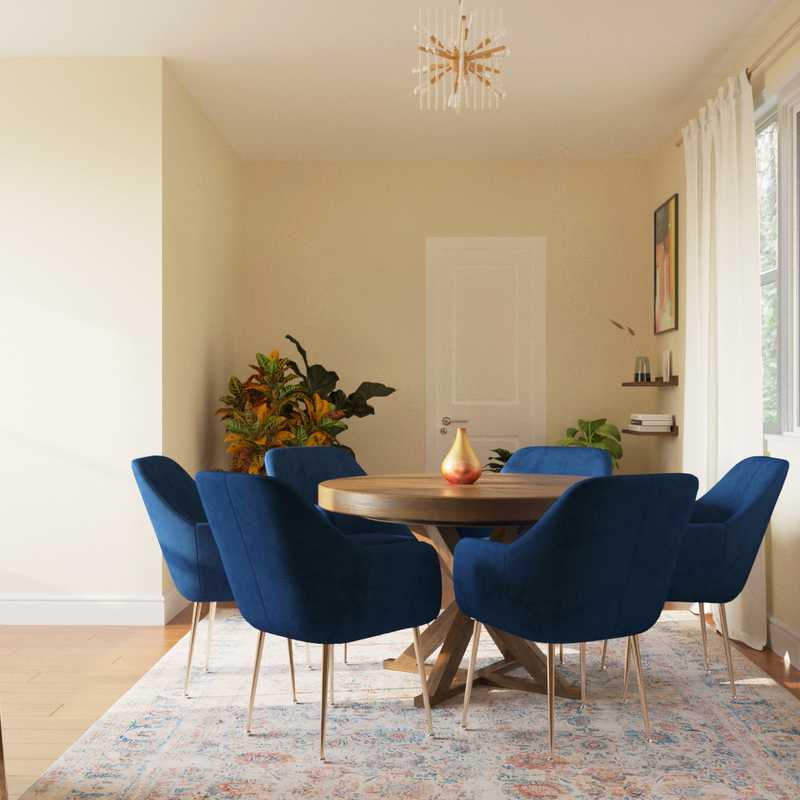 Eclectic, Bohemian, Midcentury Modern Dining Room Design by Havenly Interior Designer Danahe