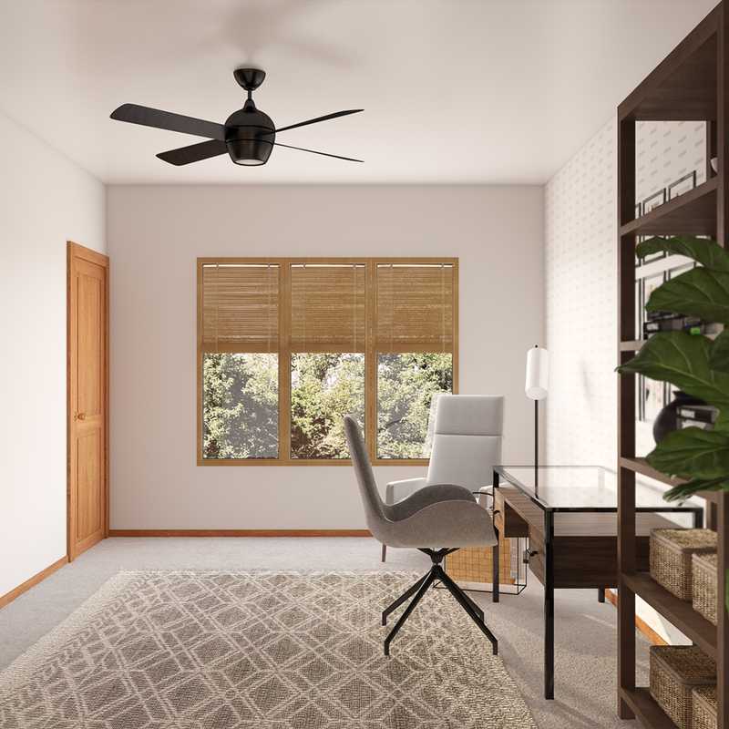 Midcentury Modern Office Design by Havenly Interior Designer Paola